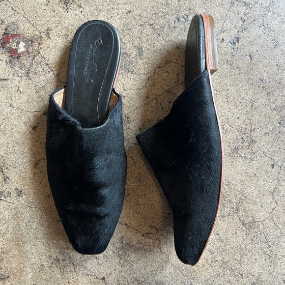 Eva Credo black pony hair mule slides - Picture 6 of 10